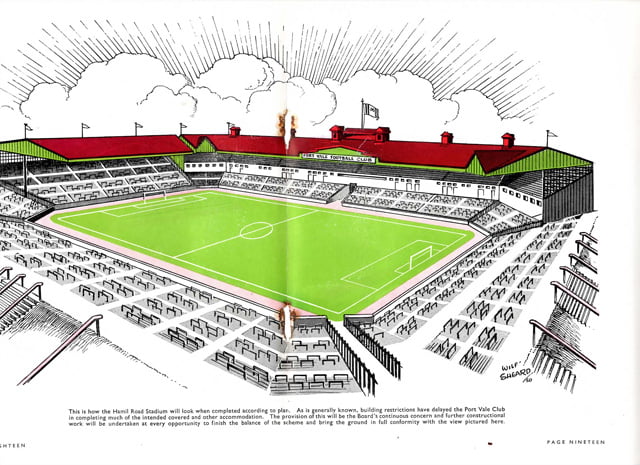 Port Vale history: An artist's impression of the proposed Vale Park stadium.