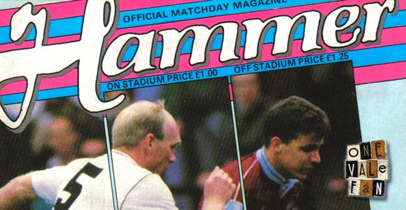 West Ham v Port Vale programme 1990