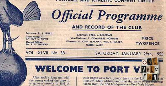 Spurs v Port Vale programme 1955