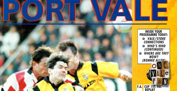 Port Vale vs Stoke City 1992 programme
