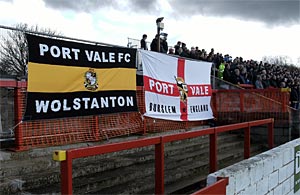 Port Vale away fans at Accrington
