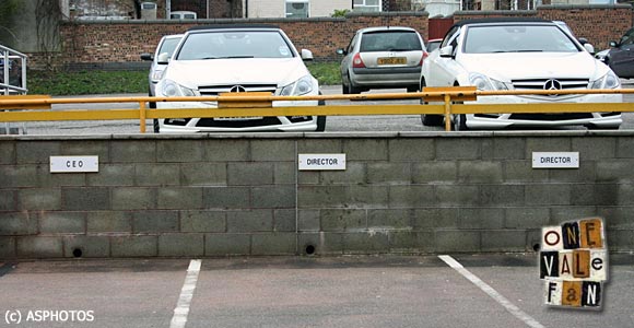 Directors parking spaces - Vale Park stadium
