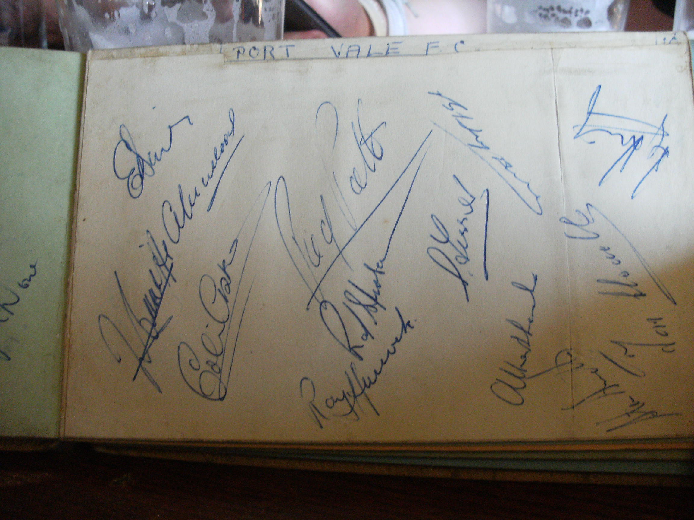 1950s Port Vale autographs