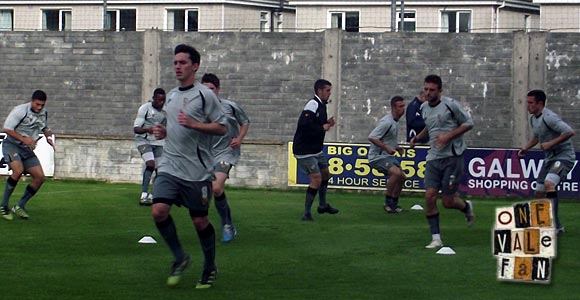 Port Vale in training at Galway