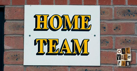 Home team sign, Vale Park stadium