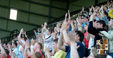 Port Vale fans applaud