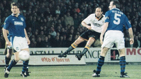 Martin Foyle in action against Everton