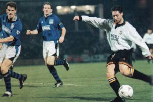 Tony Naylor in action against Everton