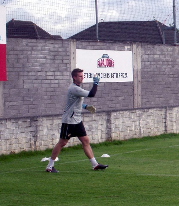 Port Vale goalkeeper ahead of the friendly with Galway in 2013