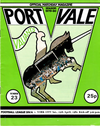 1979 Port Vale matchday programme