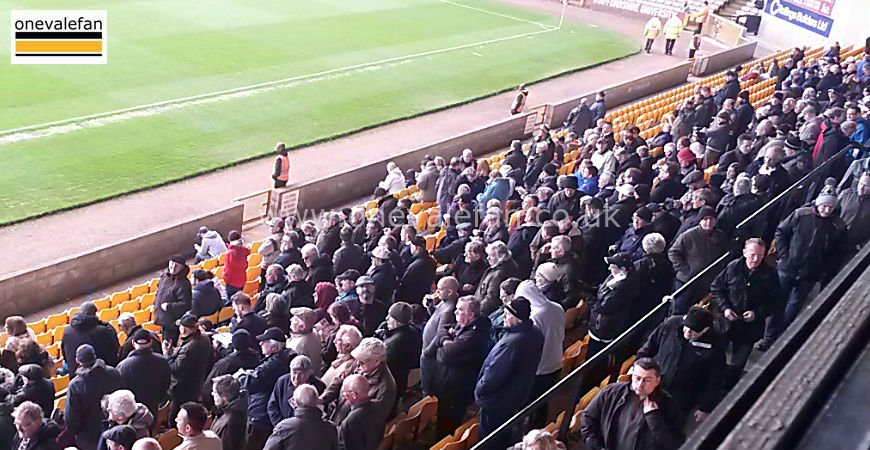 Port Vale fans in the Lorne St stand