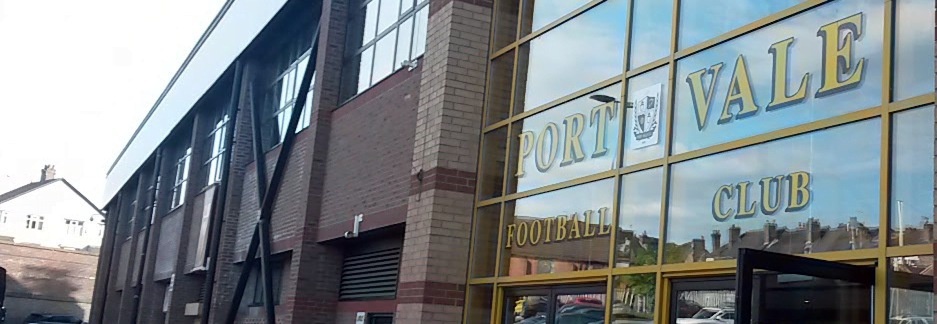 The entrance to the Vale Park stadium