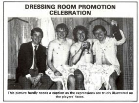 Port Vale players celebrate promotion in 1983