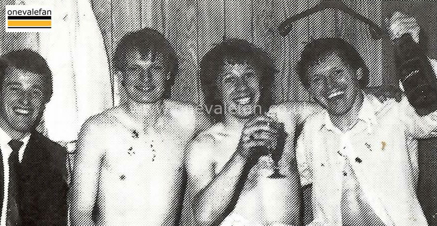 Port Vale players celebrate promotion in 1983