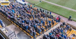 Port Vale fans in the Lorne Street stand