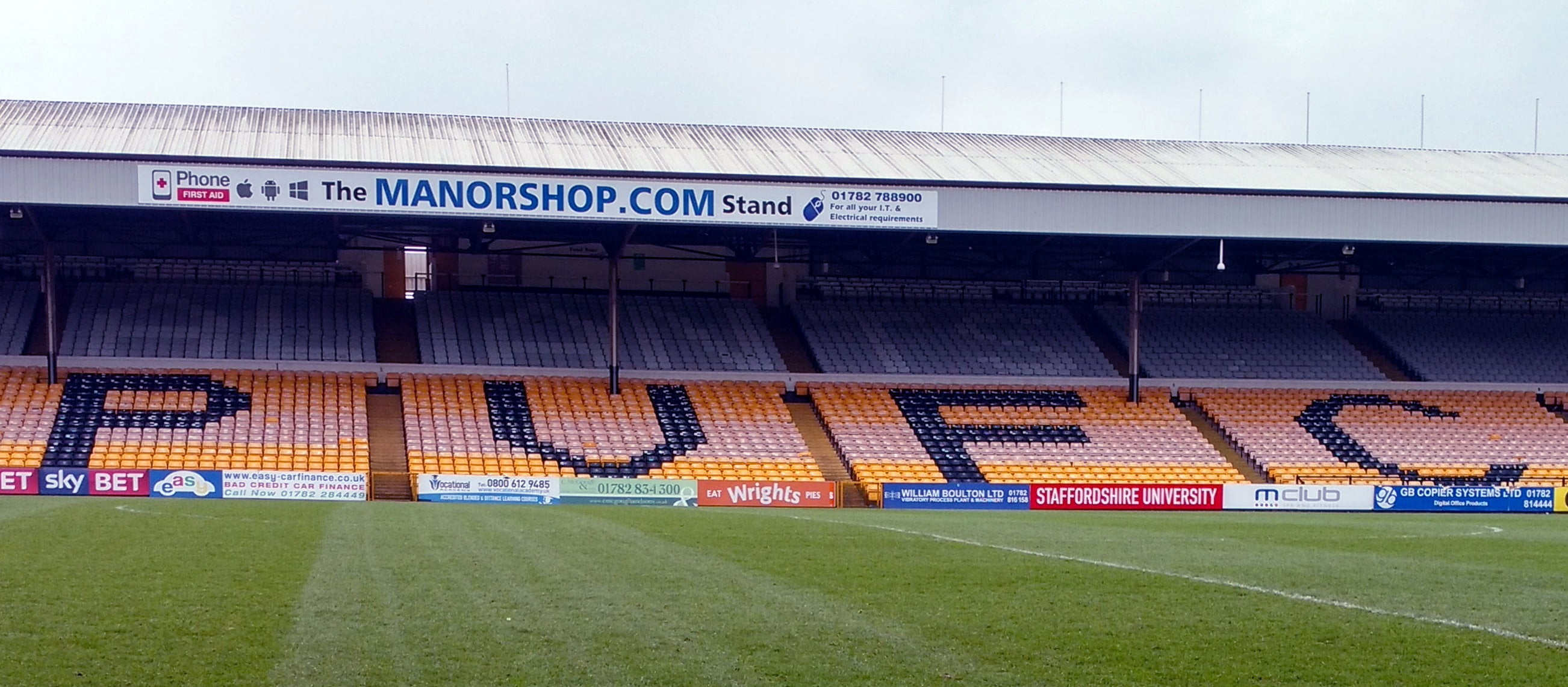 The Railway stand at Vale Park