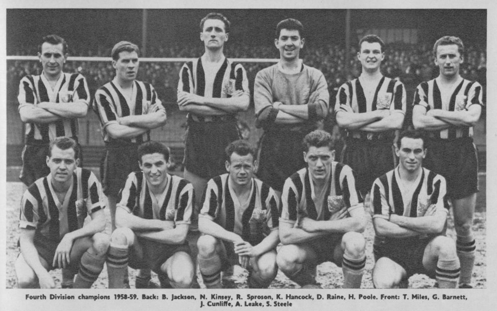KINSEY/CUNCLIFFE/MILES PORT VALE F.C.TEAM PRINT 1958 