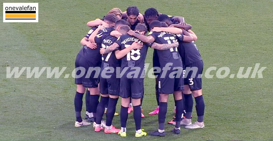 Port Vale team huddle before the Fleetwood game