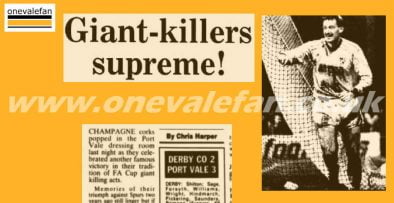 The Sentinel report on Derby County 2-3 Port Vale, FA Cup, 1990