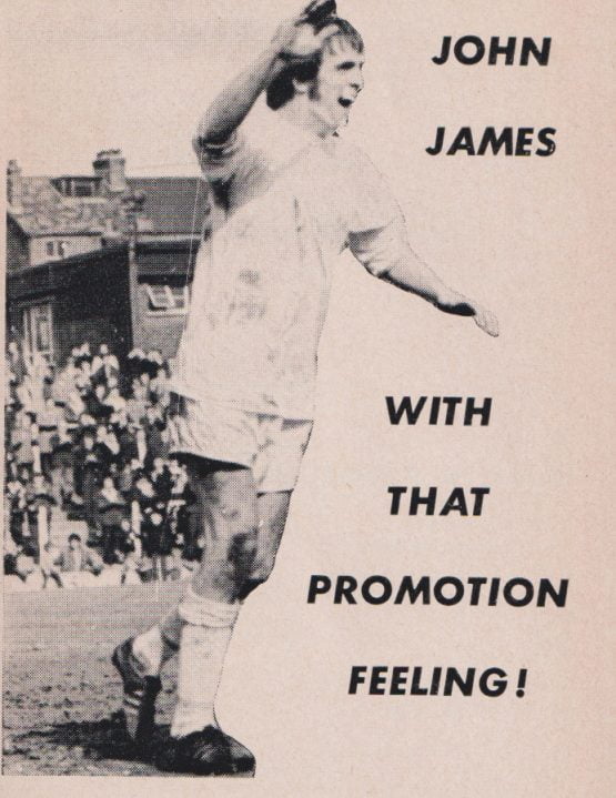 John James celebrates a goal