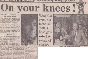 Daily Mail reprt of Port Vale 2-1 Spurs 1988