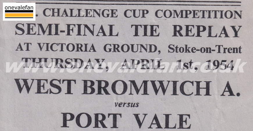 1954 FA Cup semi-final replay ticket