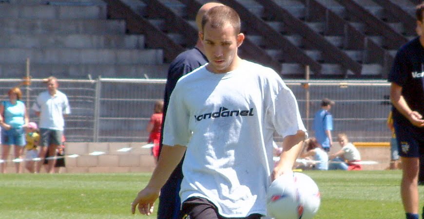 Port Vale midfielder Marc Bridge-Wilkinson in training in 2003