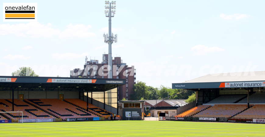 A general view of Port Vale FC's Vale Park stadium in 2021