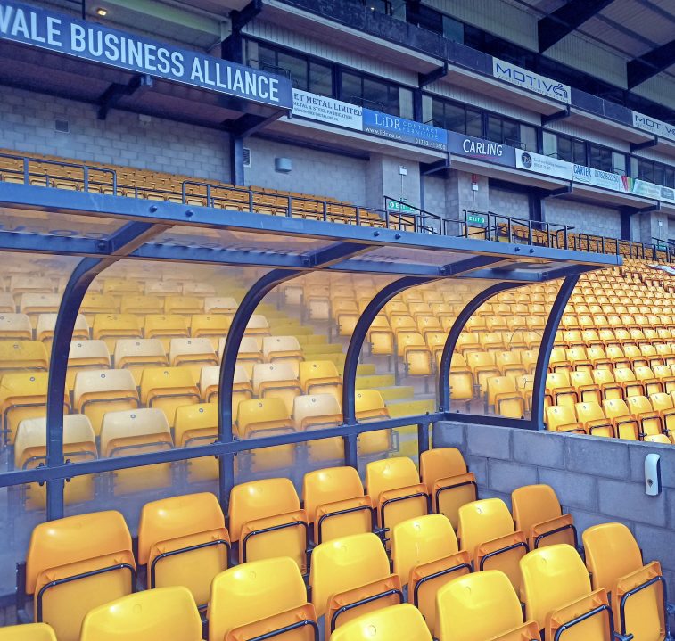 A general view of the Vale Park stadium in 2021