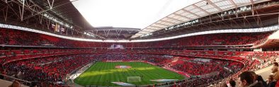 "Wembley Stadium Panorama" by Auz is licensed under CC BY-NC-SA 2.0
