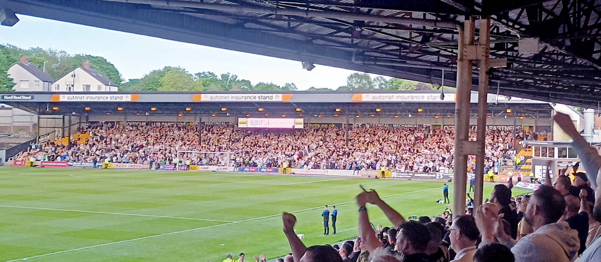 Port Vale fans in the Hamil End for the game against Swindon Town