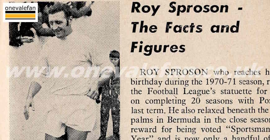 Roy Sproson facts and figures