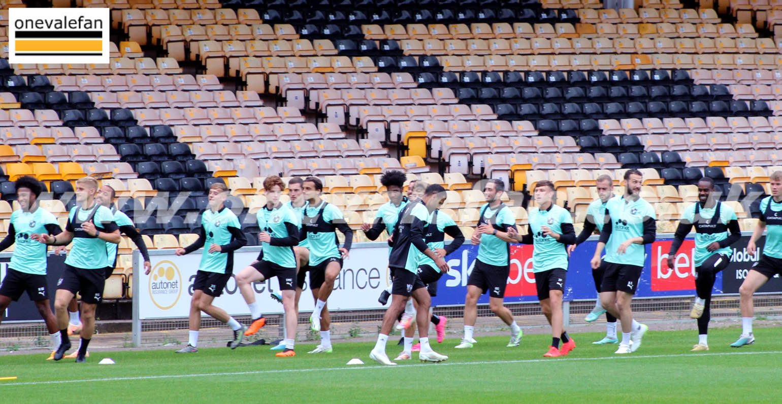 Port Vale players training in the summer of 2023
