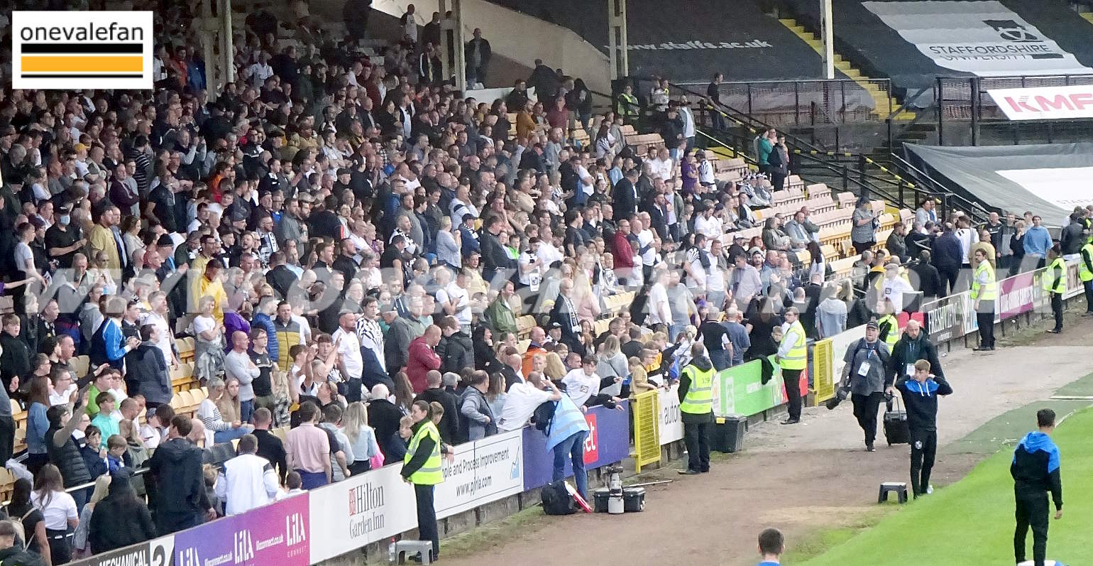 Port Vale fans during the play-off game against Swindon Town in 2022