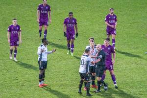 Tempers flare as Ricky Miller is sent off